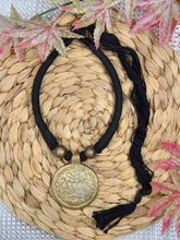 Gold Pendant thread Necklace