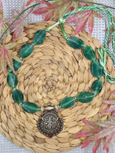 Green Stone Devi Lotus Pendant