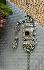 Emerald peacock ruby neckpiece