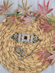 Emerald peacock ruby neckpiece