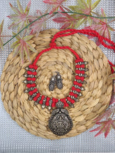 Ladies Oxidized Necklace Circular