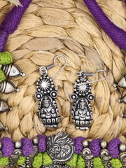 Ladies Oxidized Necklace Semi-Circular