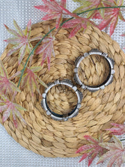 Silver Bracelet with Square Motif