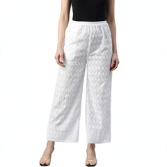 White Flattering Palazoo Pants for Women