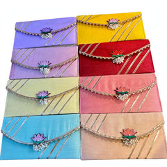 Vibrant Colour Envelopes with Lotus Charm