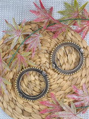 Silver Toned Bracelet with Gold Bead Lining