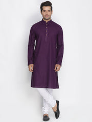 Purple plain Kurta