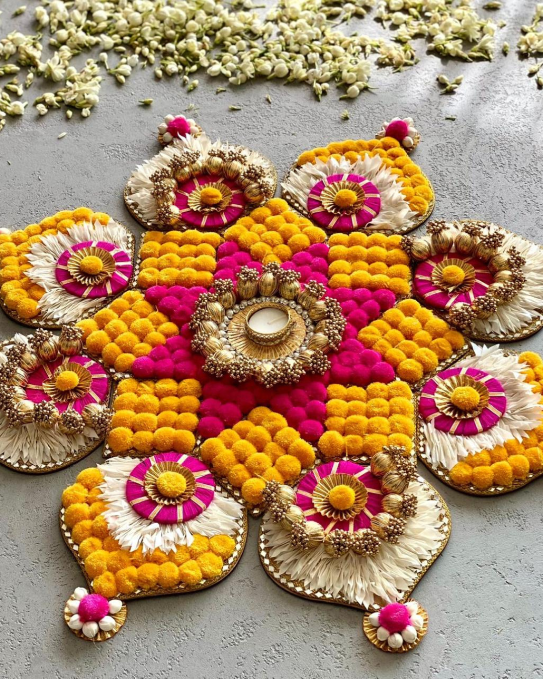 Designer Gota Pati Work Decorative Rangoli Mat