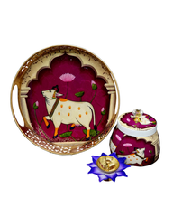 Decorative Tray with Jar and tealigjht