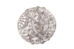 Set of 6 Abstract Art  Round Table Mats – Modern Artistic Placemats