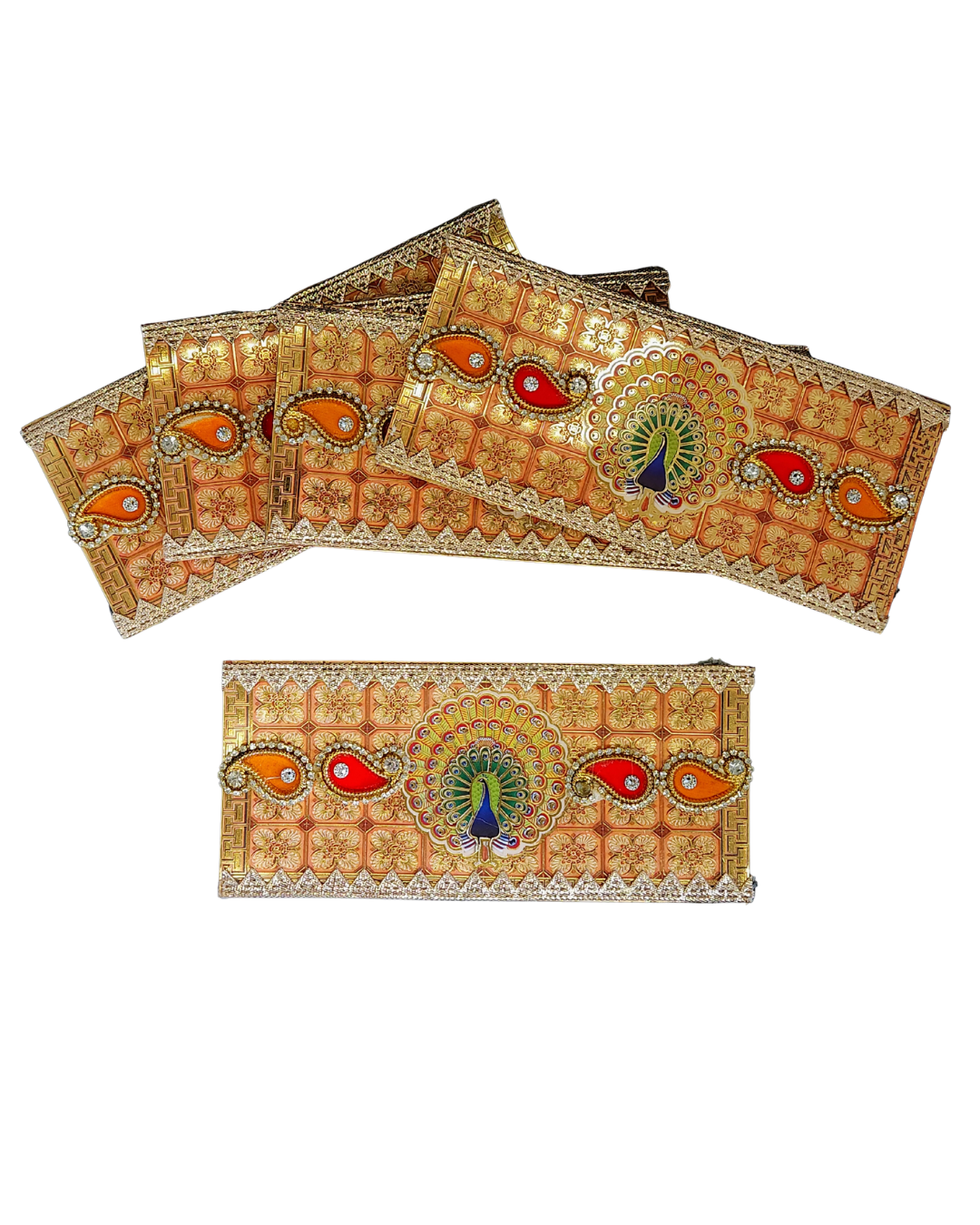 Premium Assorted Color Designs Money Holder Envelope - Decorative Peacock