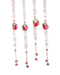 Beautiful Wall Hanging with White Flowers and Red/Pink Roses (Set of 2)