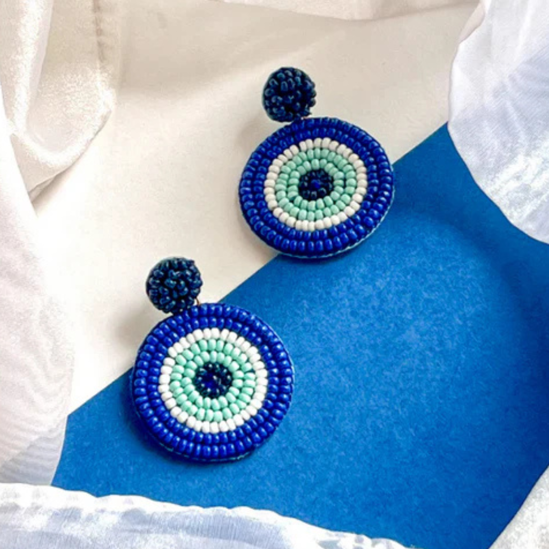 Mini Evil Eye Handmade Earrings