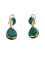 Beautiful Onyx Earring in Gold Plating