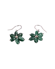 Stylish Aventurine Flower Dark Green Earring