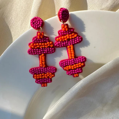 Gym Freak Dumbell Earrings