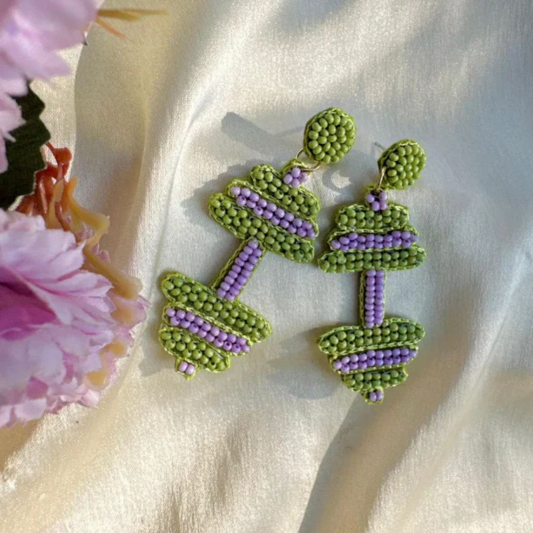 Gym Freak Dumbell Earrings