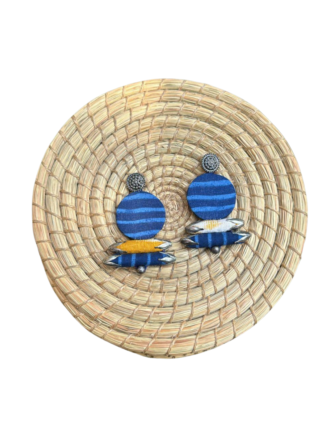 Circular Patterned Colourful Earrings