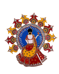 Acrylic Rangoli with Traditional Lady Design – Multicolour