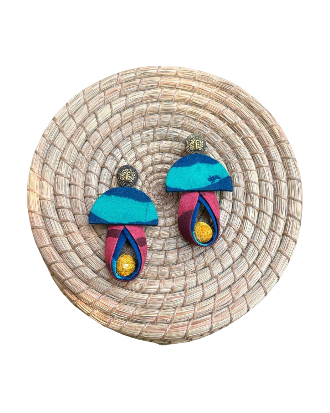 Mushroom Shaped Earrings with Drops