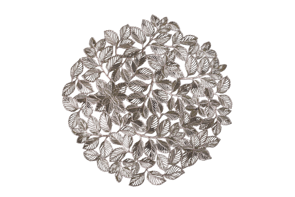 Set of 6 Elegant Leaf Cluster Table Mats – Intricate Round Placemats