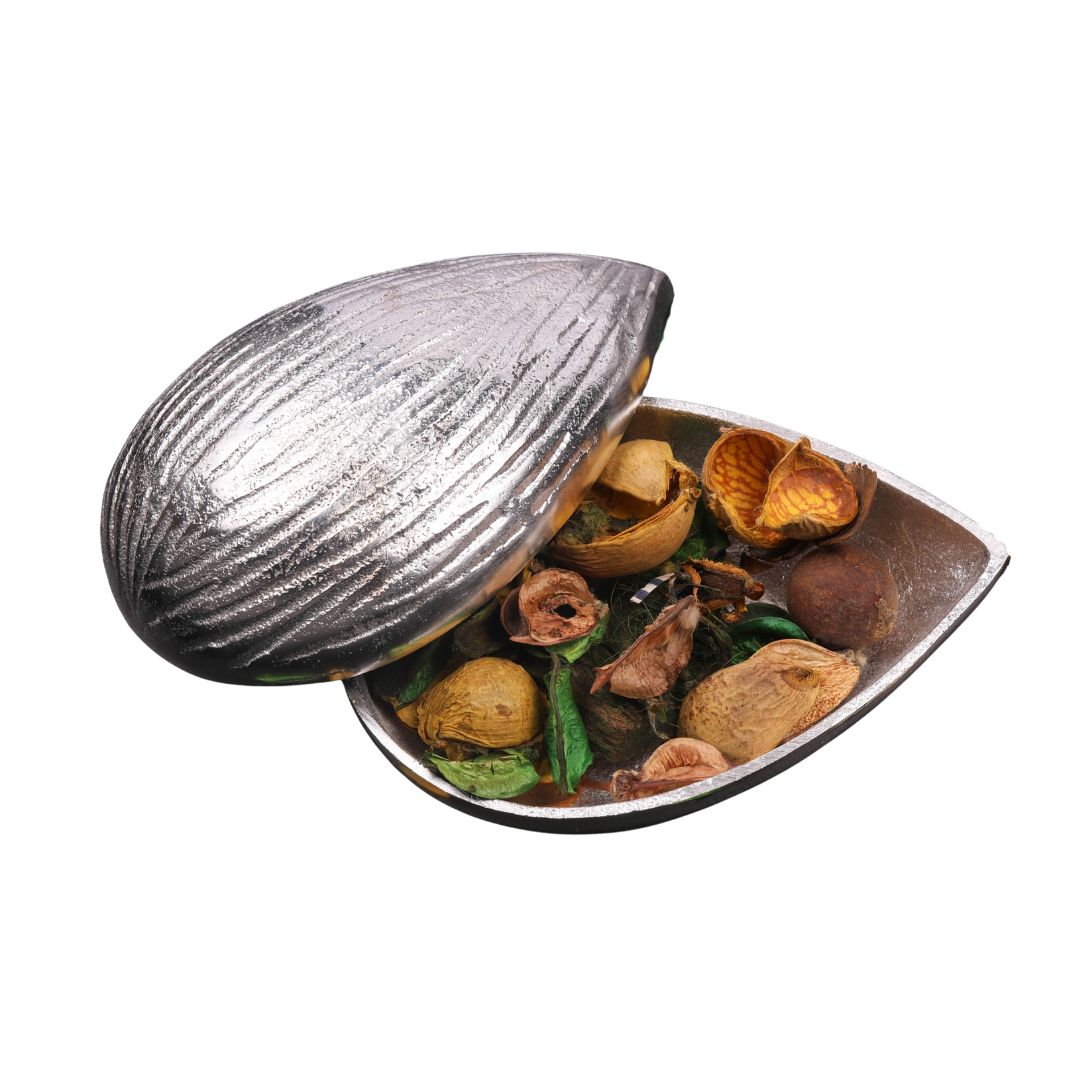 Silver  Peanut  Decorative  Holder