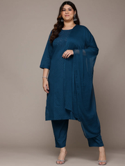 Stylish Blue Salwar Kameez Suit Set