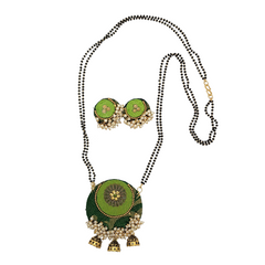 Ceremonial Indian Necklace and Earrings set