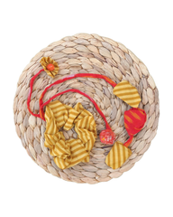 Handmade Mustard Stripe Scrunchie - Bold and Earthy Charm