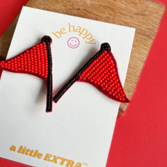 Red Flag Handmade Earrings
