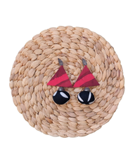 Triangular Hanging Earrings with Round Drops