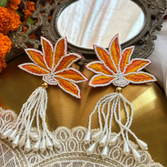 Chaashni Yellow Flower Handmade Earrings