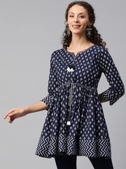 Stylish Blue Peplum Style Kurti for Women