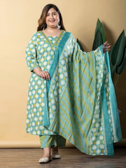 Stylish Blue And Yellow Salwar Suit Set