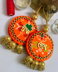 Fabric Print Shubh Labh Wall Hanging