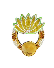 Zardosi Embroidery Decorative Rangoli with Tea-light holder