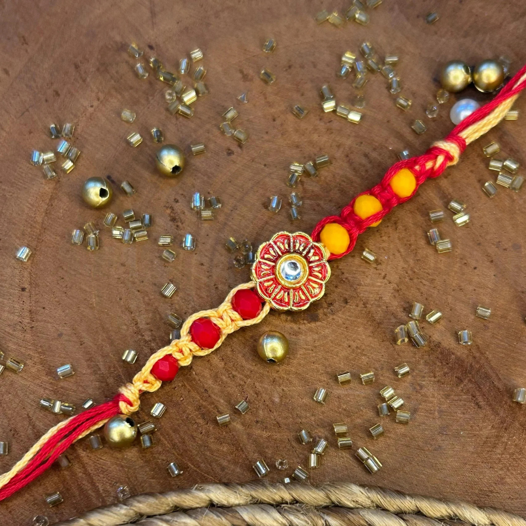 Floral Charm Raksha Bandhan Rakhi Bracelet
