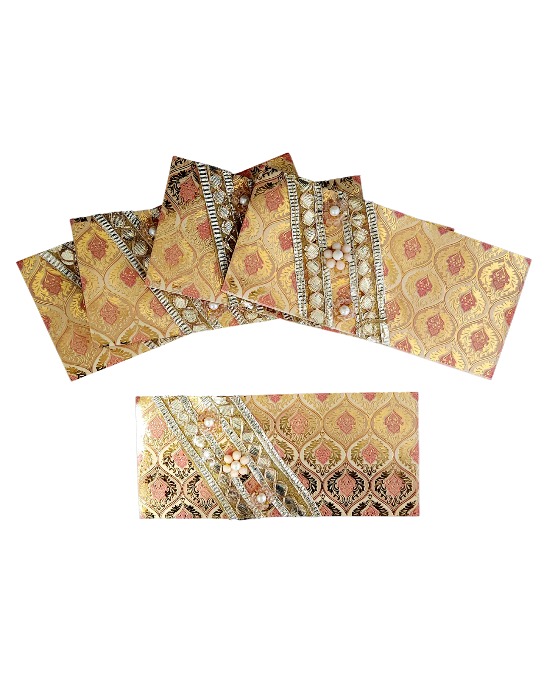 Premium Assorted Color Designs Money Holder Envelope - Gold