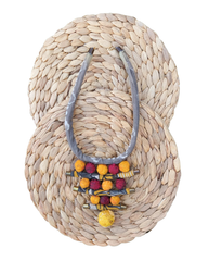 Multicolour Fabric Statement Necklace