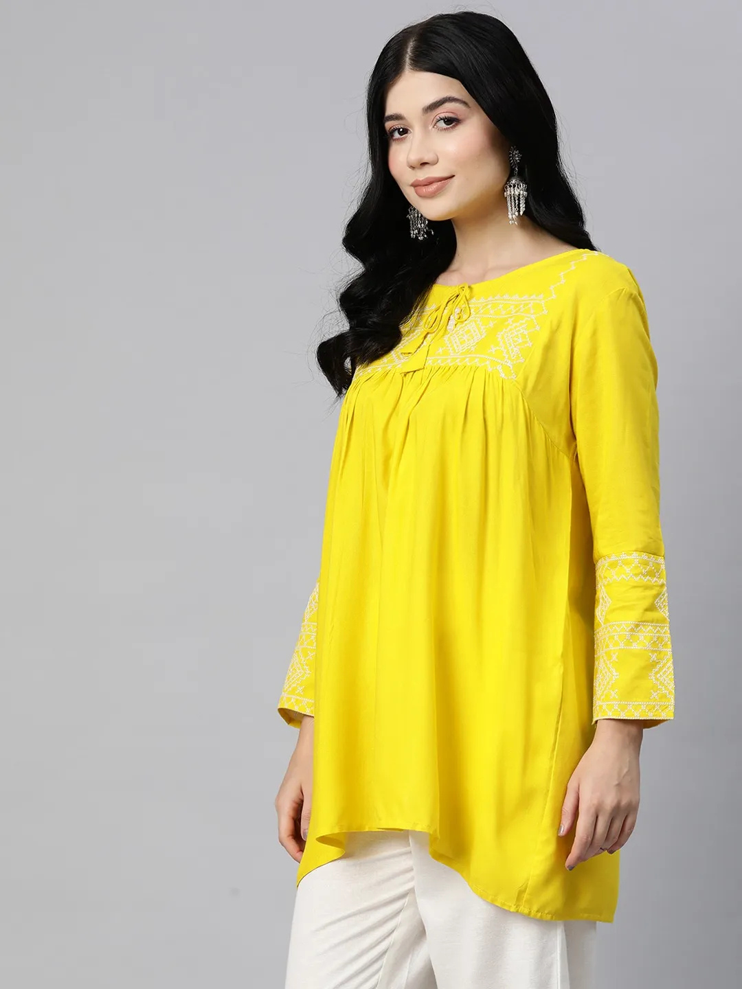 Yellow Kurta Top For An Elegant Look