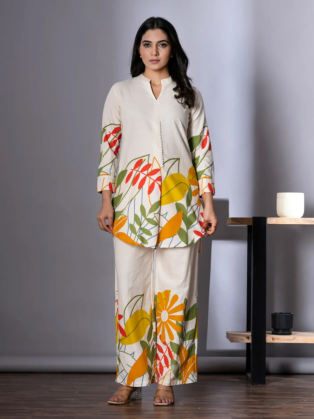 Vibrant Off-White Co-ords Set