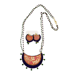 Handcrafted Necklace and Earring set moon