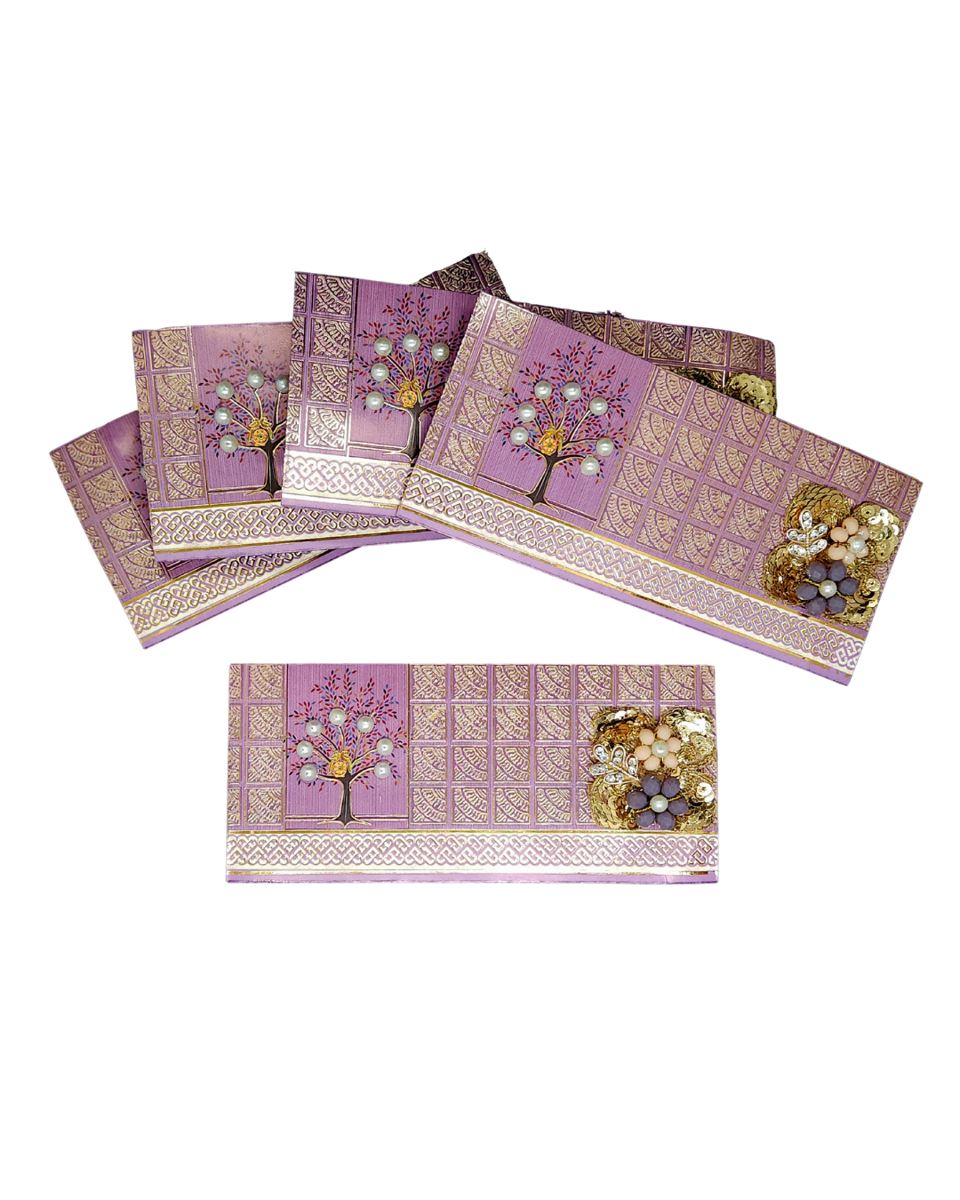 Premium Assorted Color Designs Money Holder Envelope - Purple