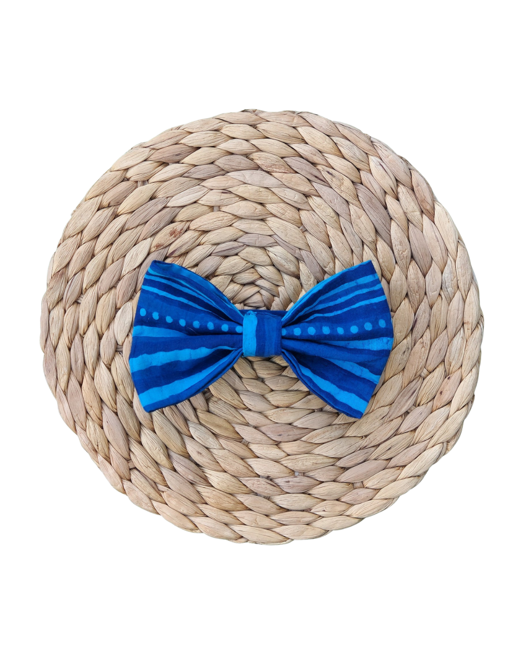 Attractive Men's Blue Cotton Bow-tie
