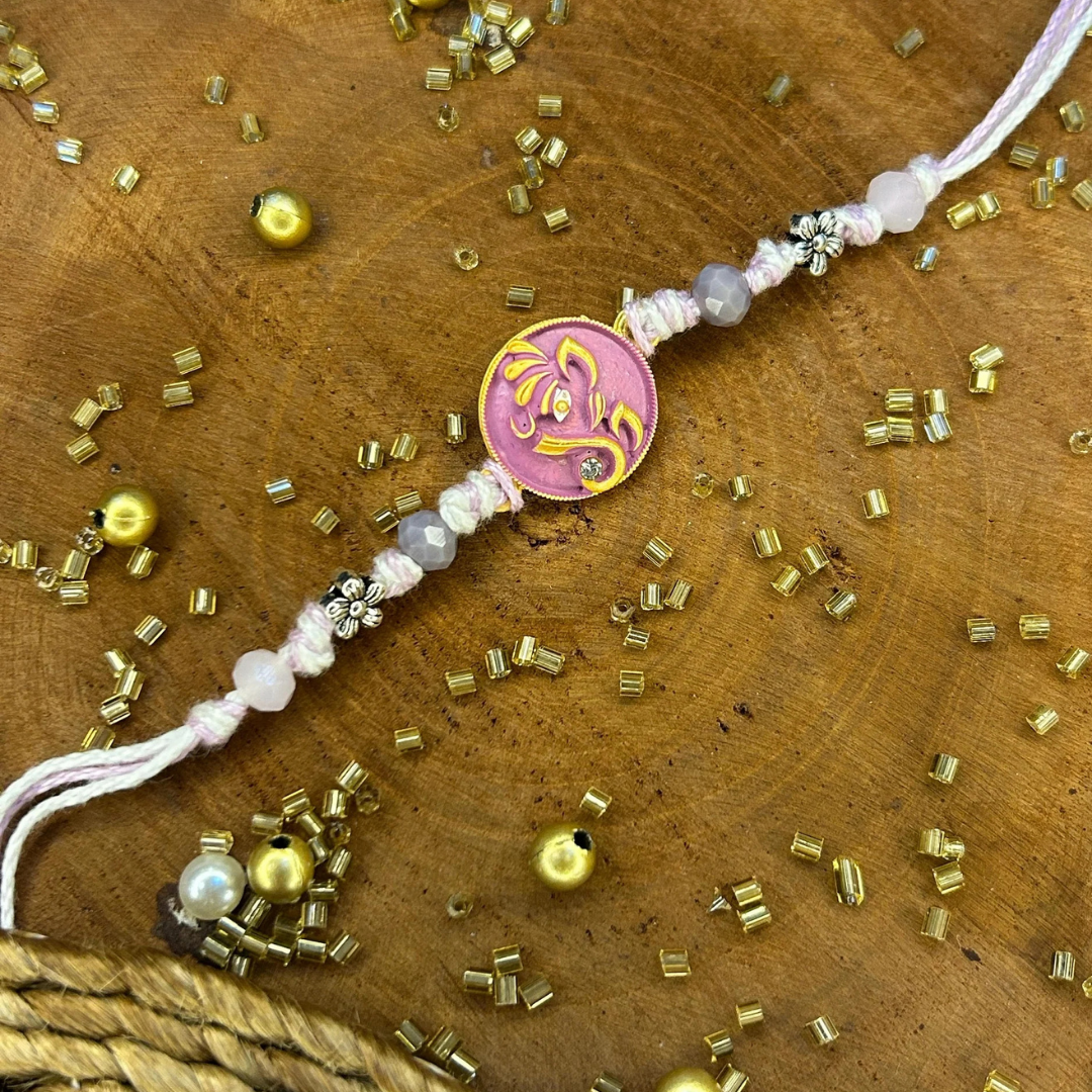 Delicate Ganesha Craft Rakhi Bracelet
