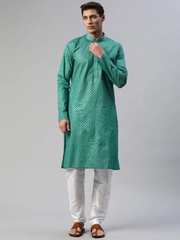 Green Kurta with Gold design