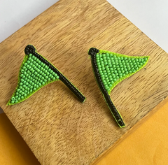 Green Flag Handmade Earrings