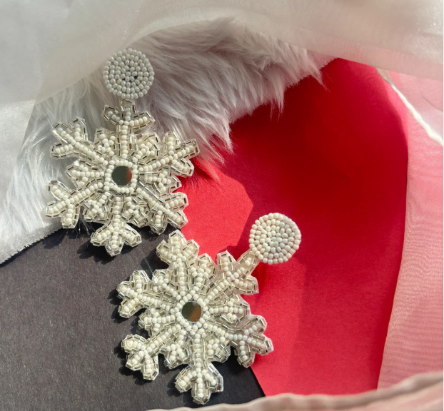 Snowflake Winter Themed Earrings