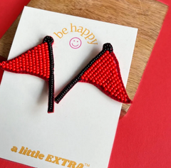 Red Flag Handmade Earrings