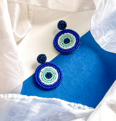 Mini Evil Eye Handmade Earrings